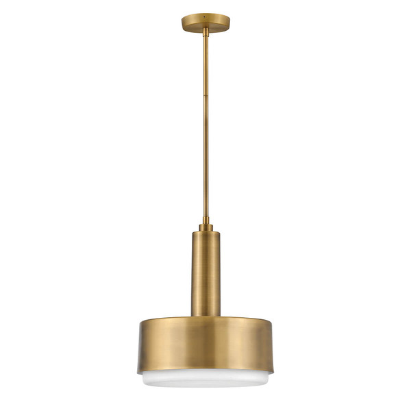 Elstead Cedric Pendelleuchte E27 2-fach Lackiertes Messing Opal