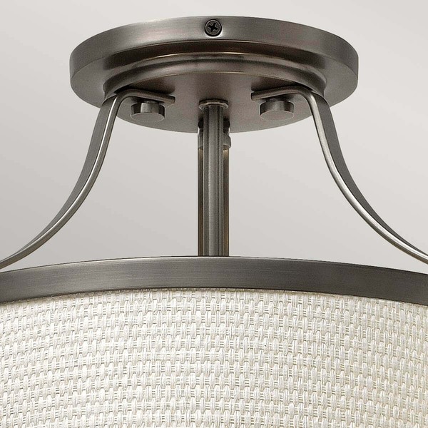 Elstead Charlotte Deckenleuchte E27 3-fach Antikes Nickel