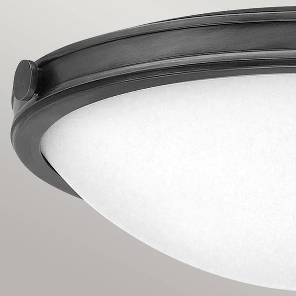 Elstead Collier Deckenleuchte E27 3-fach Schwarzes Oxid Glas klar mit Luftbläschen