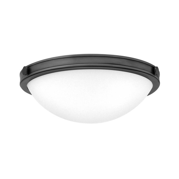 Elstead Collier Deckenleuchte E27 2-fach Schwarzes Oxid Glas klar mit Luftbläschen