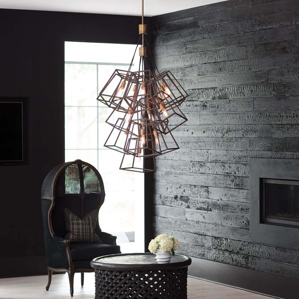 Elstead Fu Lighton Kronleuchter E27 13-fach Bronze
