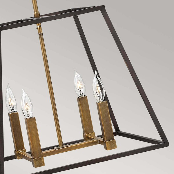 Elstead Fu Lighton Hängeleuchte E14 4-fach Bronze
