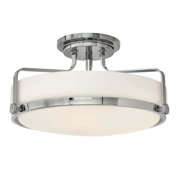 Elstead Harper Deckenleuchte E27 3-fach 25cm Medium Poliertes Chrom