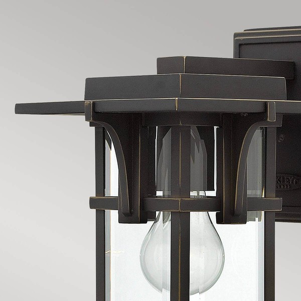 Elstead Manhattan Außen-Wandleuchte E27 30cm Ölgeriebene Bronze IP44
