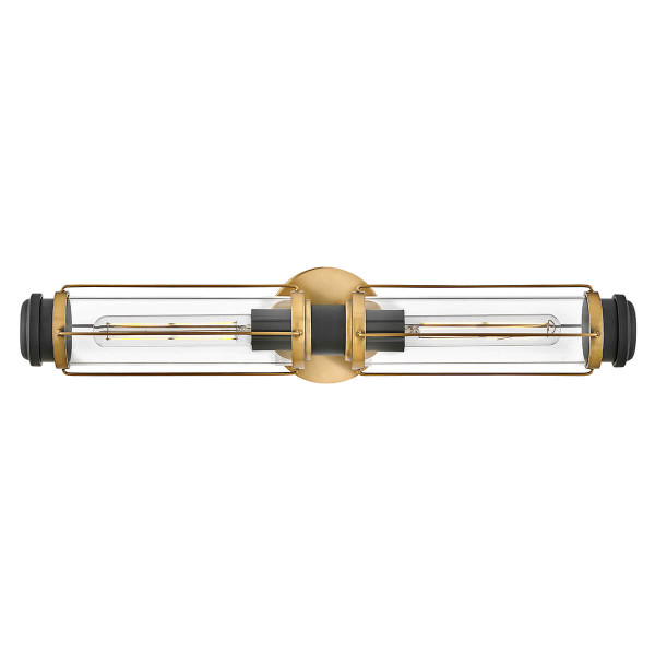 Elstead Masthead Wandleuchte E27 2-fach Heritage Messing und Schwarz IP44