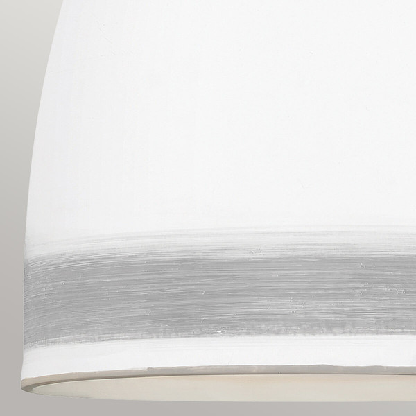 Elstead Nash Pendelleuchte E27 Antikes Nickel Off-White