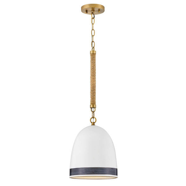 Elstead Nash Pendelleuchte E27 Heritage Messing Off-White