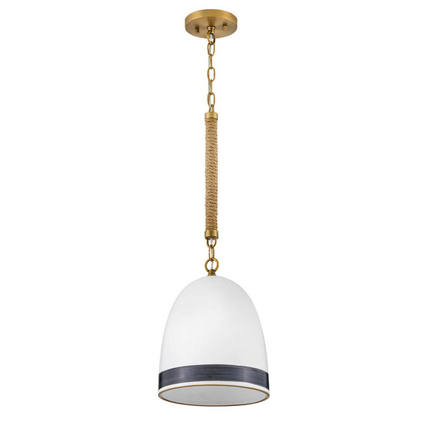 Elstead Nash Pendelleuchte E27 Heritage Messing Off-White