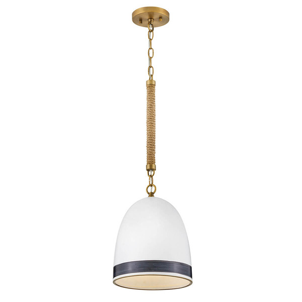 Elstead Nash Pendelleuchte E27 Heritage Messing Off-White