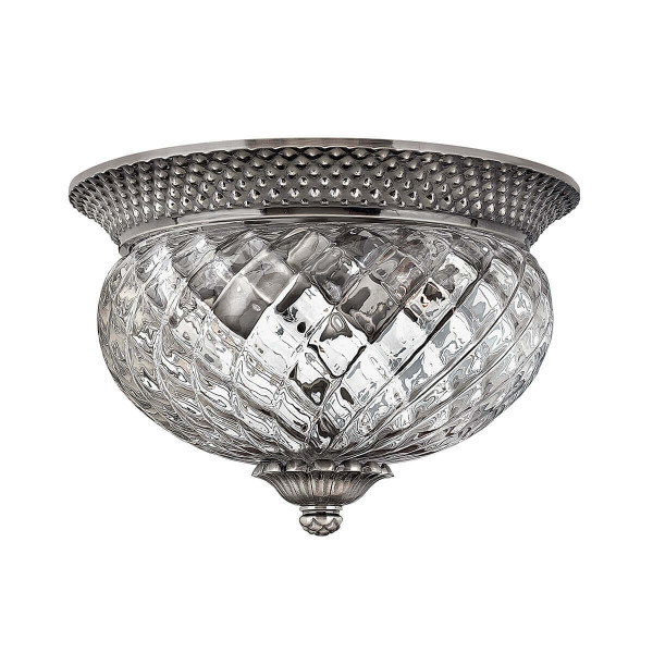Elstead Plantation Deckenleuchte E27 2-fach Poliertes antikes Nickel