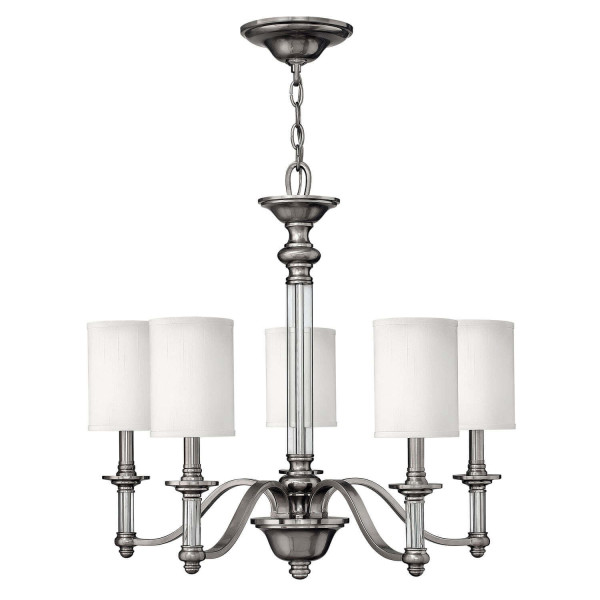 Elstead Sussex Kronleuchter E14 5-fach Nickel gebürstet
