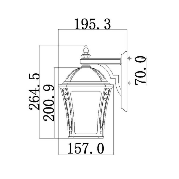 Elstead Wabash Außen-Wandleuchte E27 Mokka IP44