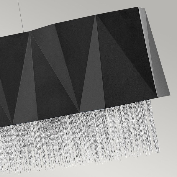 Elstead Zuma Hängeleuchte E27 6-fach 33cm Satinschwarz, Silber