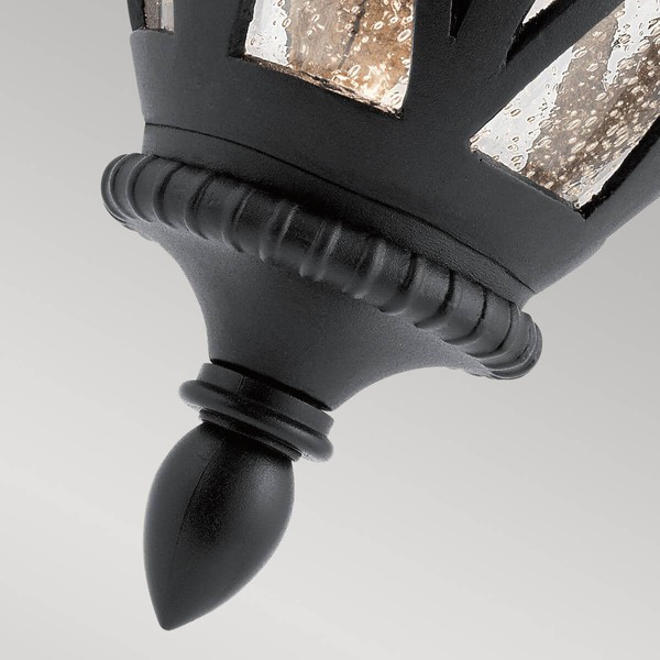 Elstead Admirals Cove Außen-Wandleuchte E27 48cm Strukturiertes Schwarz IP44 Anti-Meerwasser