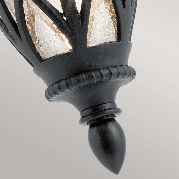 Elstead Admirals Cove Außen-Wandleuchte E27 38cm Strukturiertes Schwarz IP44 Anti-Meerwasser
