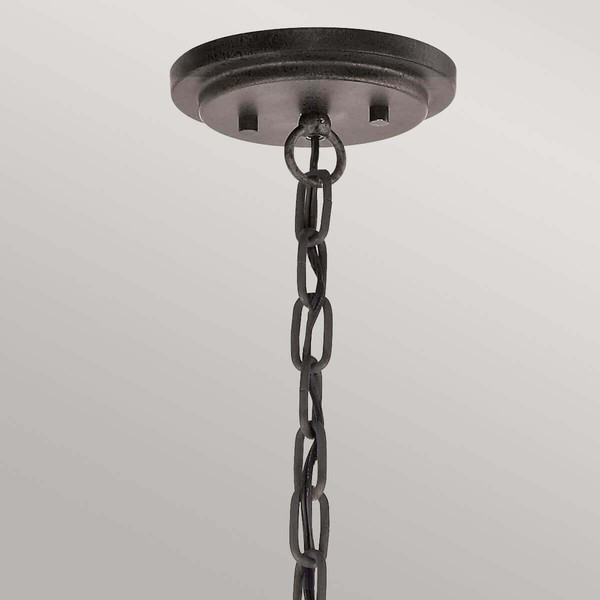 Elstead Ahrendale Kronleuchter E27 3-fach Amboss-Eisen