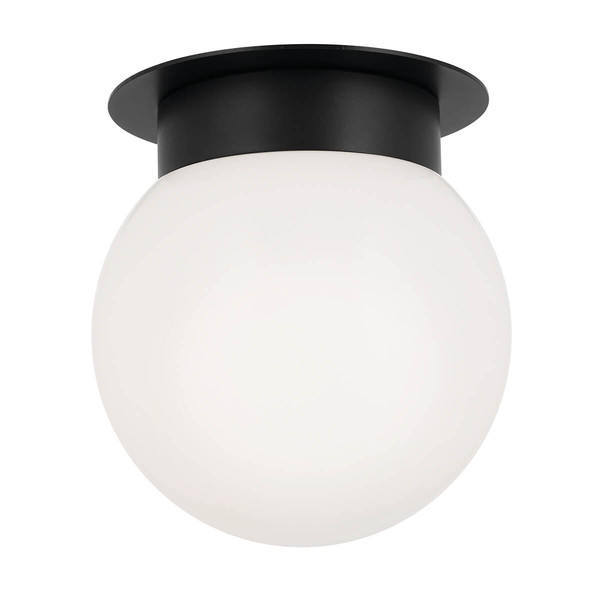 Elstead Albers Deckenleuchte E27  Schwarz Opalglas