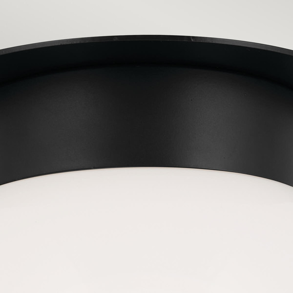 Elstead Albers Deckenleuchte E27  Schwarz Opalglas