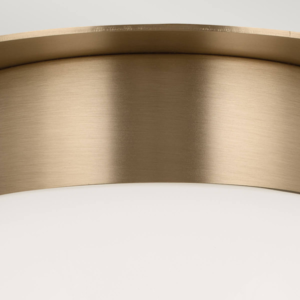 Elstead Albers Deckenleuchte E27  Champagnerbronze Opalglas rund