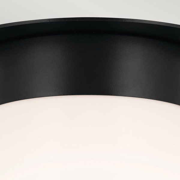 Elstead Albers Deckenleuchte E27 Schwarz Opalglas