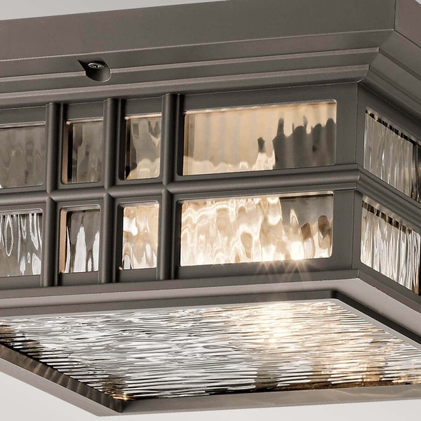 Elstead Beacon Square Außen-Deckenleuchte E27 2-fach Ältere Bronze IP44 Anti-Meerwasser