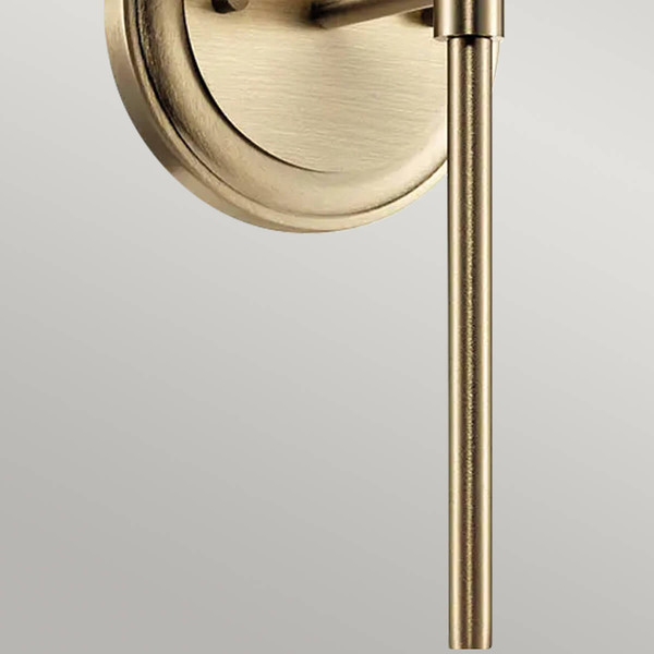 Elstead Benno Wandleuchte G9 Champagnerbronze Opalglas weiß IP44
