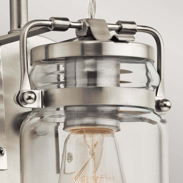 Elstead Brinley Wandleuchte E27 Nickel gebürstet
