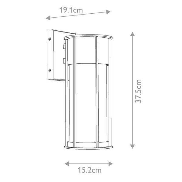 Elstead Camillo Außenwandleuchte E27 Lackiertes Naturmessing IP44