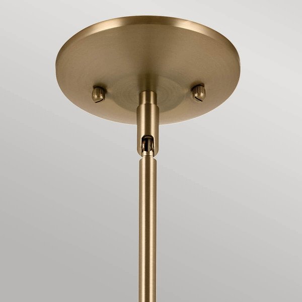 Elstead Deela Pendelleuchte E27  Champagnerbronze Opalglas