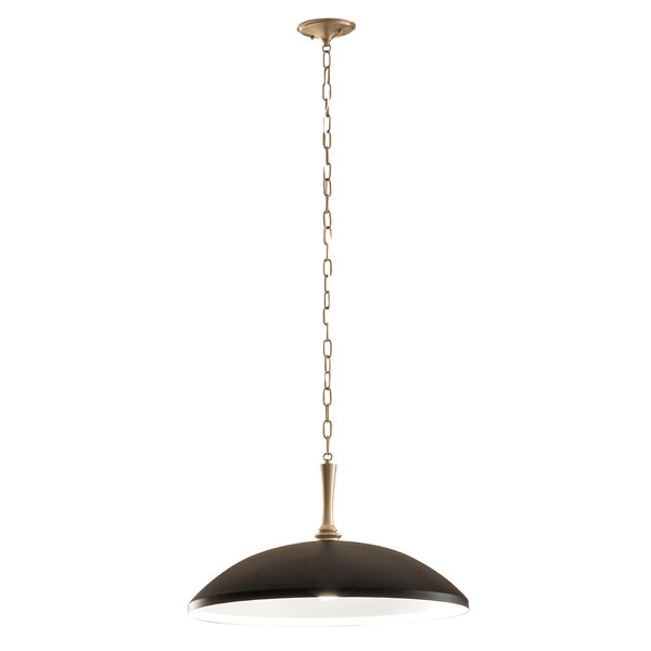 Elstead Delarosa Pendelleuchte E27  Schwarz und Champagnerbronze Schwarz