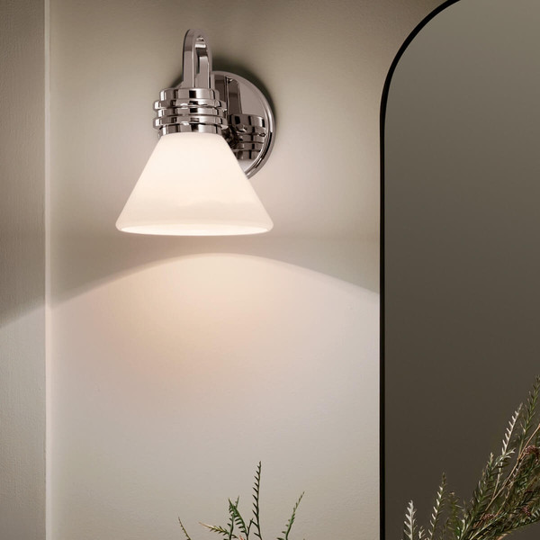 Elstead Farum Wandleuchte G9 Poliertes Chrom Weiß IP44