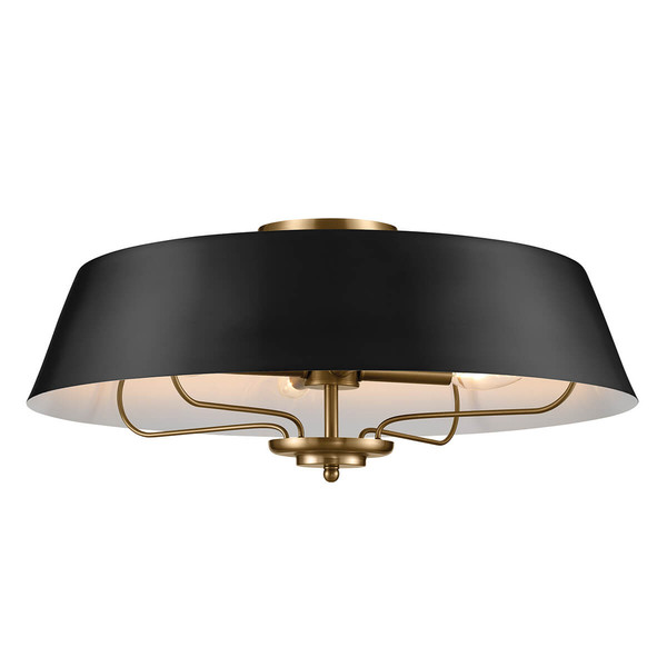 Elstead Luella Pendelleuchte E14 4-fach Schwarz und Messing
