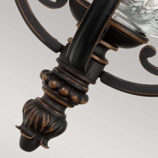 Elstead Luverne Außen-Wandleuchte E27 34cm Rubinierte Bronze IP44