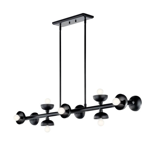 Elstead Palta Pendelleuchte E14 10-fach Satinschwarz Schwarz