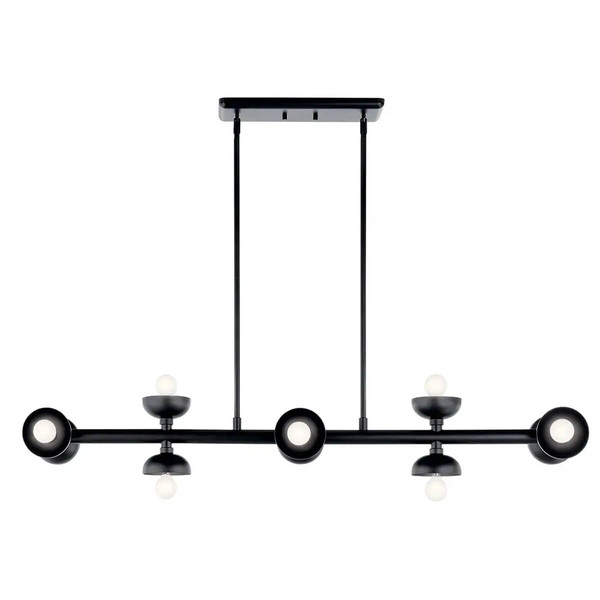 Elstead Palta Pendelleuchte E14 10-fach Satinschwarz Schwarz