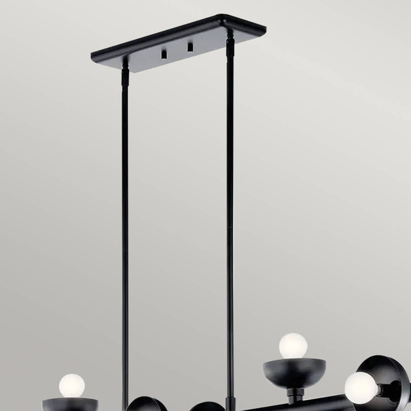 Elstead Palta Pendelleuchte E14 10-fach Satinschwarz Schwarz