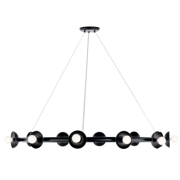 Elstead Palta Pendelleuchte E14 9-fach Satinschwarz Schwarz