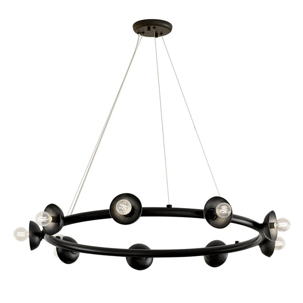 Elstead Palta Pendelleuchte E14 9-fach Satinschwarz Schwarz