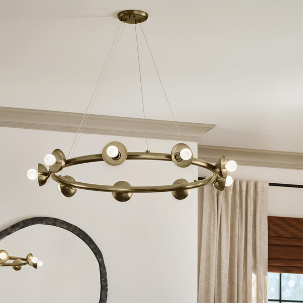 Elstead Palta Pendelleuchte E14 9-fach Champagnerbronze Champagnergold