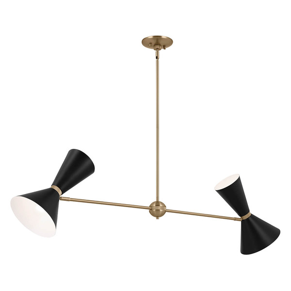 Elstead Phix Pendelleuchte E27 4-fach Schwarz und Champagnerbronze Schwarz
