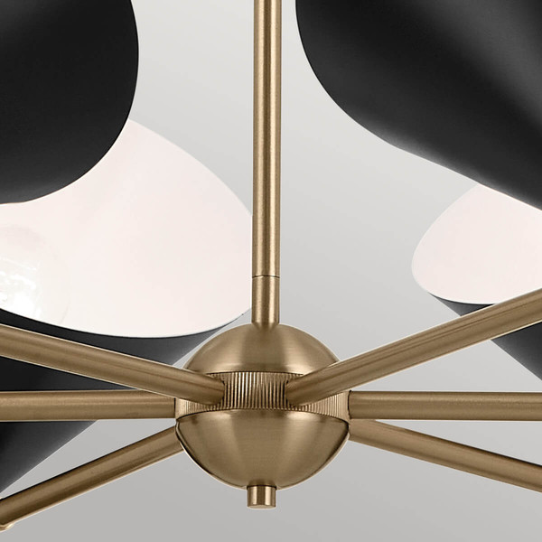 Elstead Phix Kronleuchter E27 12-fach Schwarz und Champagnerbronze Schwarz