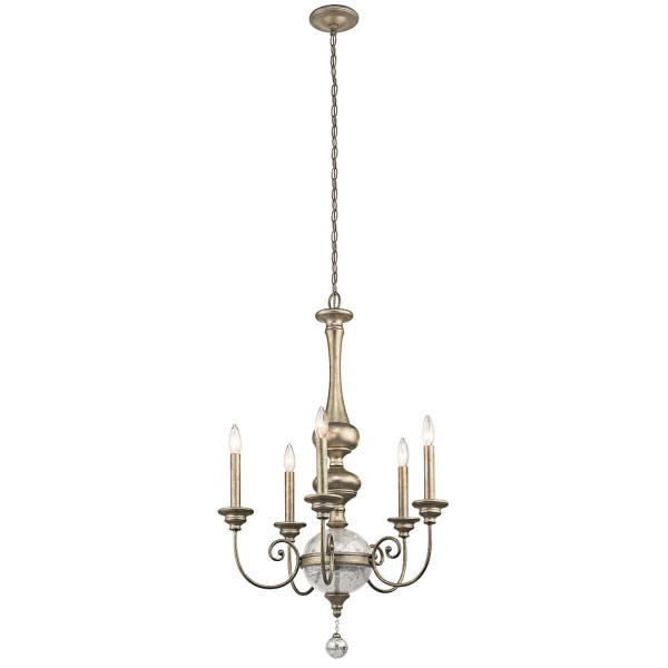 Elstead Rosalie Kronleuchter E14 5-fach 97cm Sterling Gold