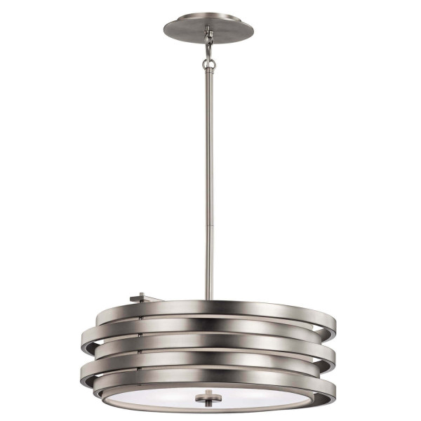 Elstead Roswell Hängeleuchte E27 3-fach 18cm Nickel gebürstet