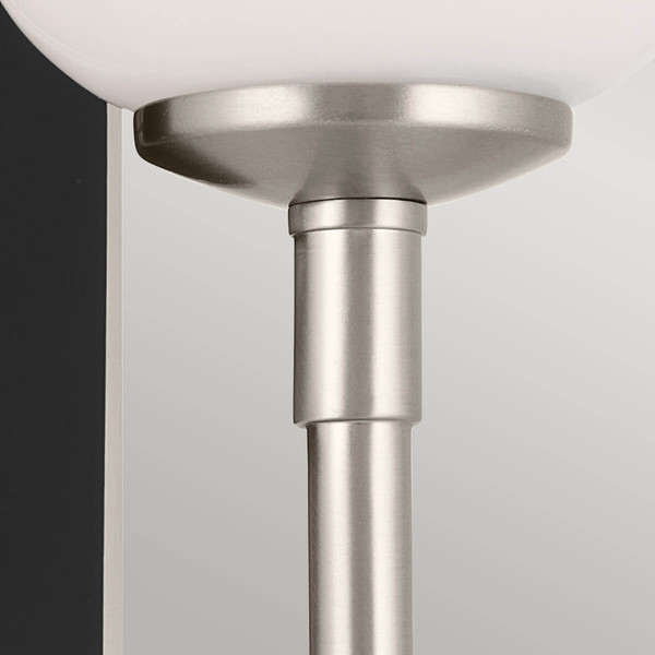 Elstead Solia Wandleuchte G9 Gebürstetes Nickel und schwarz Opal weiß IP44