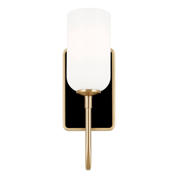 Elstead Solia Wandleuchte G9 Champagnerbronze und schwarz Opal weiß IP44