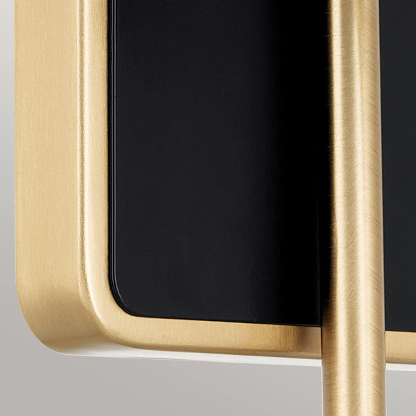 Elstead Solia Wandleuchte G9 Champagnerbronze und schwarz Opal weiß IP44