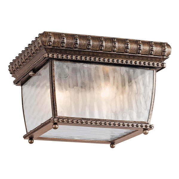 Elstead Venetian Rain Außen-Deckenleuchte E14 2-fach Gebürstete Bronze IP44