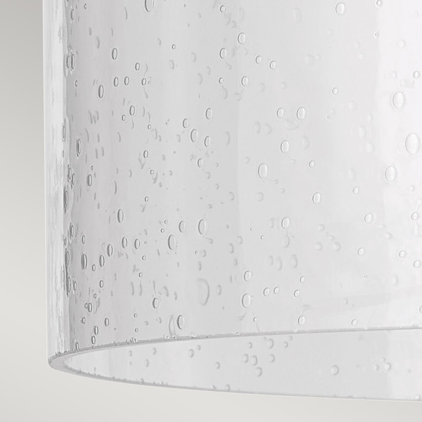 Elstead Winslow Deckenleuchte E27 Naturmessing Glas mit Luftbläschen
