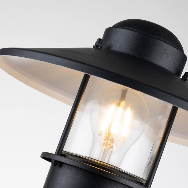 Elstead Klampenborg Außen-Stehleuchte Sensor E27 32cm Schwarz IP44