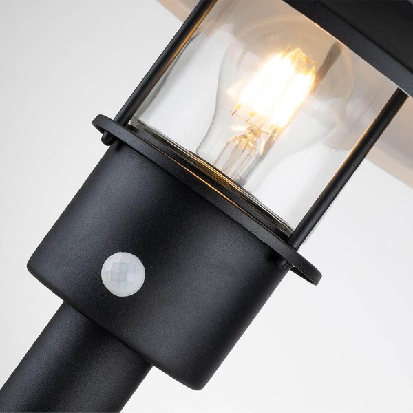 Elstead Klampenborg Außen-Stehleuchte Sensor E27 32cm Schwarz IP44